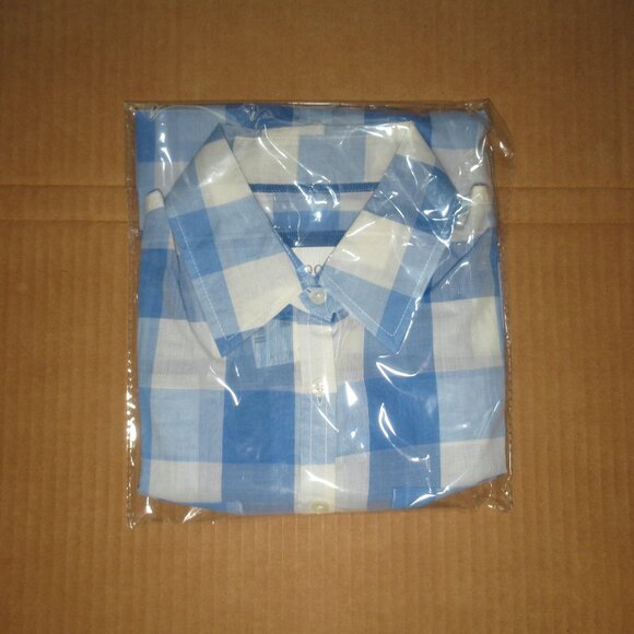 🌟 Aéropostale Blue & White Gingham Button-Up Shirt | Size Small | NWT - Picture 11 of 11